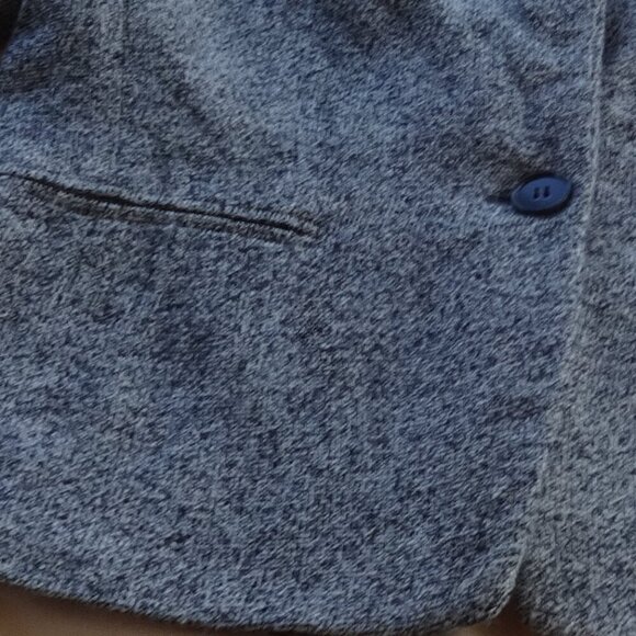 Ann Taylor size 8 short Grey Tweed Blazer, Rayon, Wool, split lapel collar, VGC - Picture 12 of 15